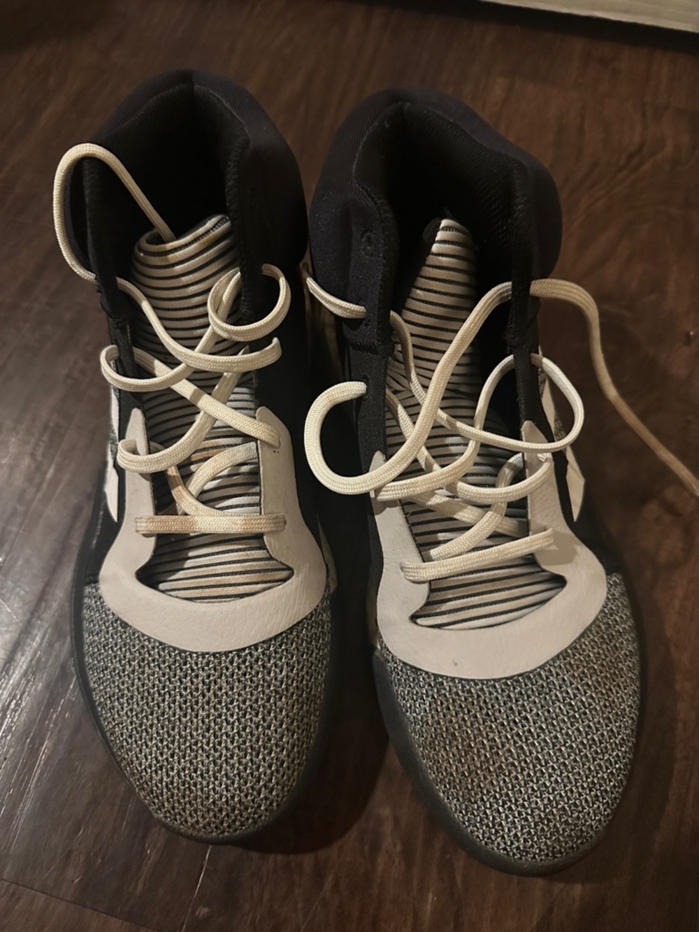 Adidas Shoes Mens 6 1/5 Black White Marquee Boost Mid Core Basketball Sneakers